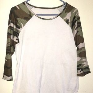 Camo 3/4 sleeve